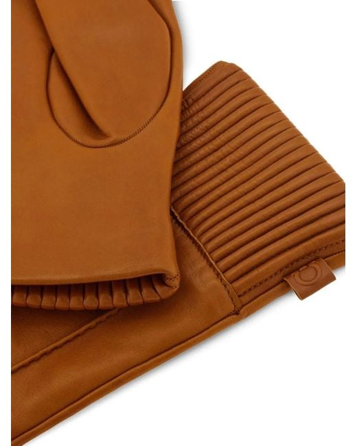 Ferragamo Brown Lined Top-Stitched Gloves for men