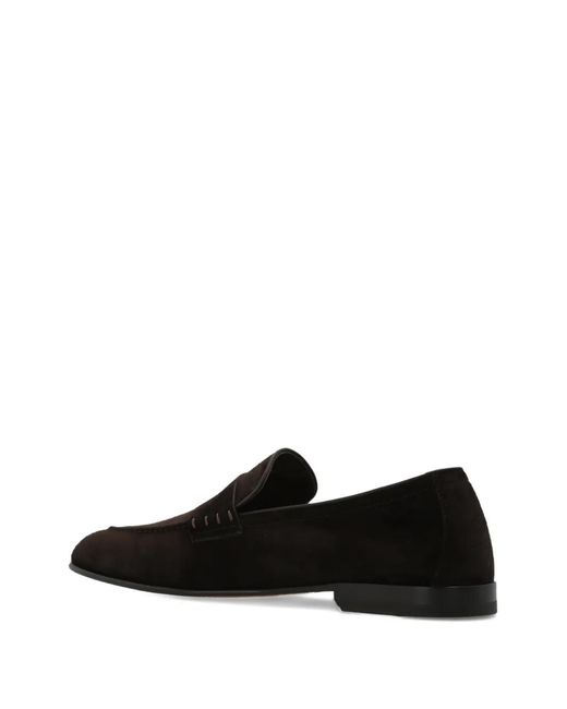 Bally Black Panelled Leather Loafers for men
