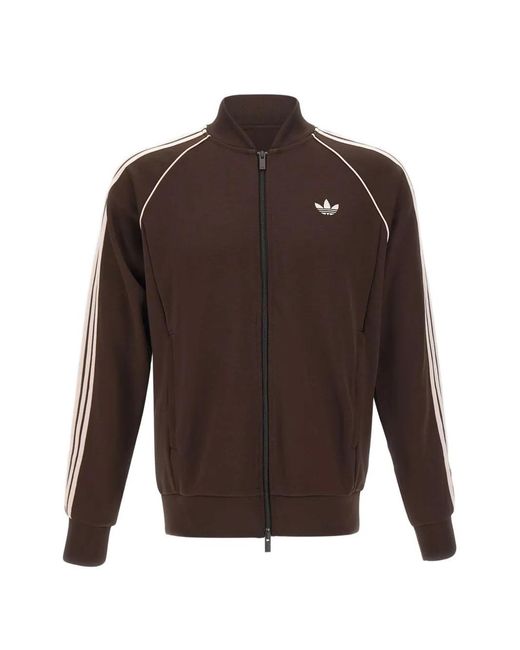 Adidas Brown Sweat À Bandes Contrastantes for men
