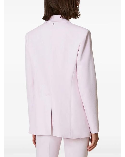 Twinset Pink Cady-Texture Blazer