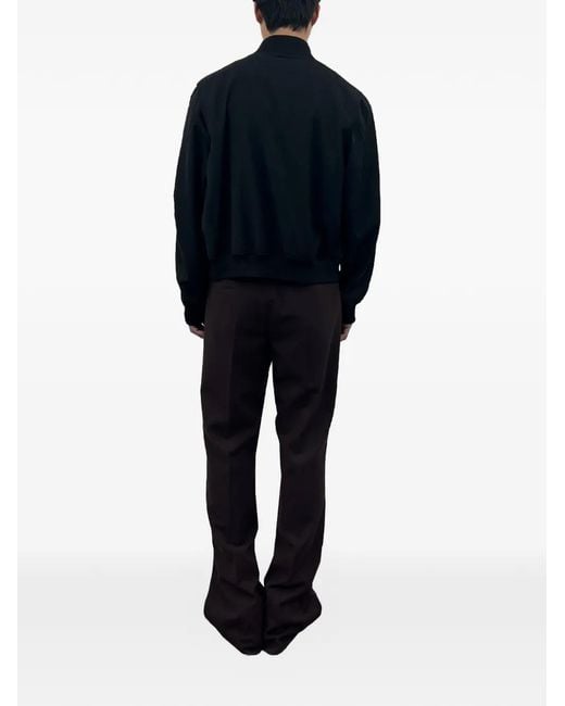 TONYWACK Black Patch-Pocket Bomber Jacket for men