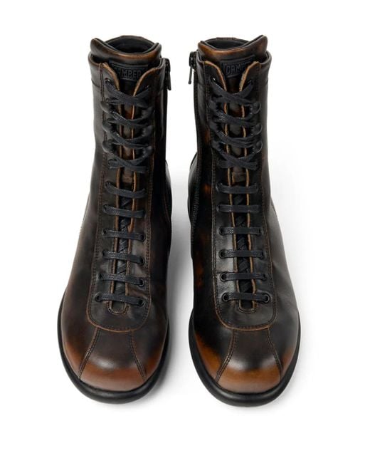 Camper Black Furtas Leather Boots