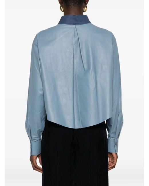 Camisa con bolsillo y botones Forte Forte de color Blue