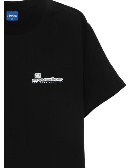 AWAKE NY Black Logo-Print T-Shirt for men
