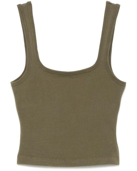 Entire studios Green Square Neck Tank Top