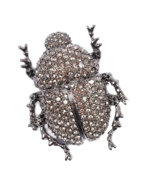 Max Mara White Pirro Brooch