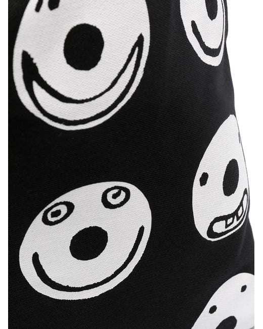 10 Corso Como Black Graphic-Print Backpack