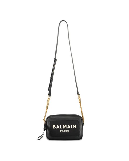 Balmain White Logo Shoulder Bag