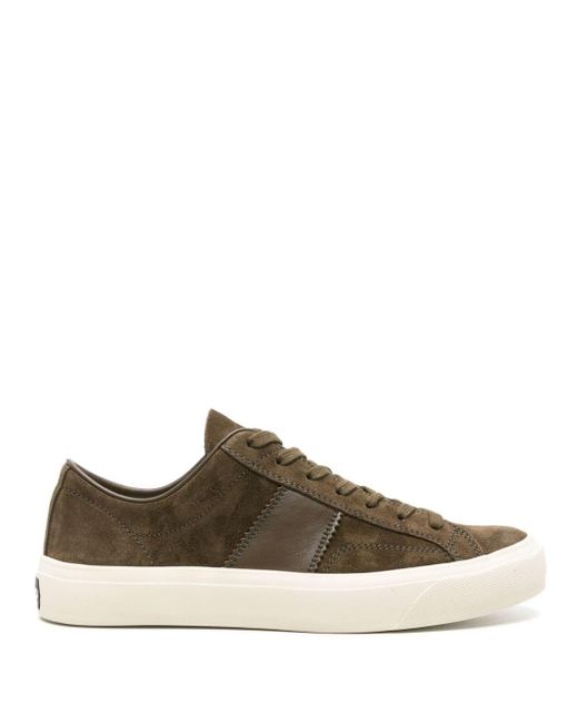 Tom Ford Brown Cambridge Suede Sneakers - Men's - Calf Leather/calf Suede/brass for men