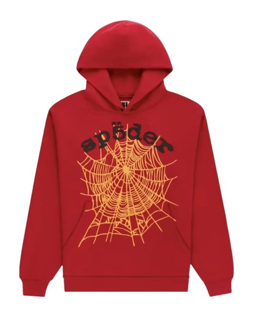 Sp5der OG Web V2 hoodie in Red für Herren