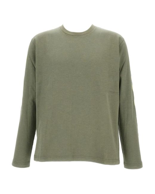 Junya Watanabe Green Crew-Neck Long-Sleeves T-Shirt for men
