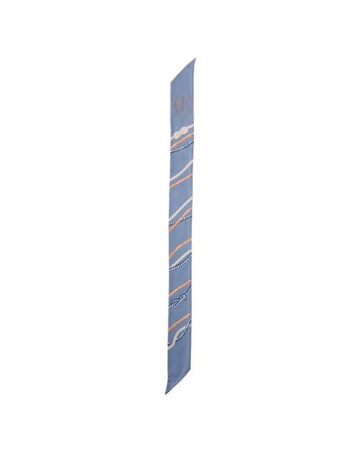Prada Blue Silk Scarf