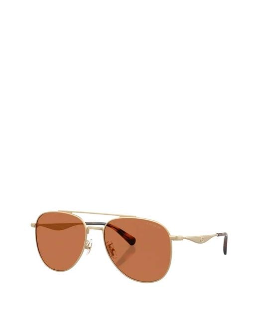 COACH Metallic Pilot-Frame Sunglasses for men