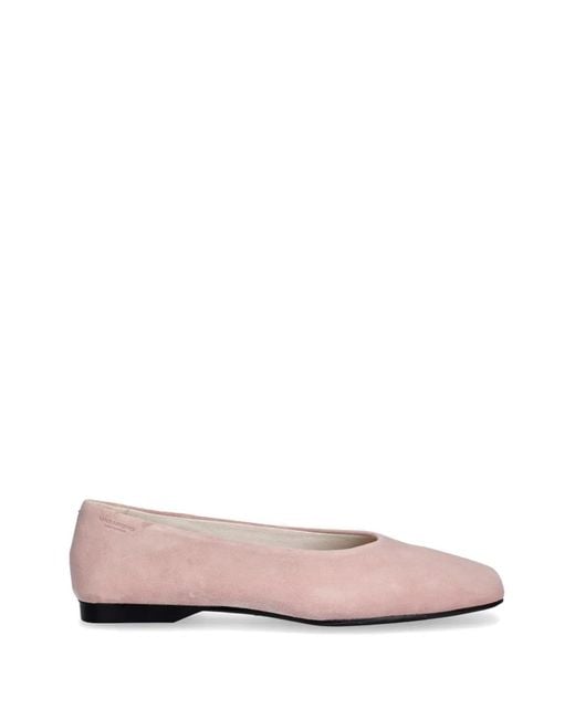 Vagabond Pink Delia Square-Toe Ballet Flats