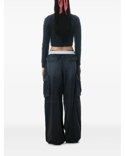Alexander Wang Blue Straight Cargo Pants