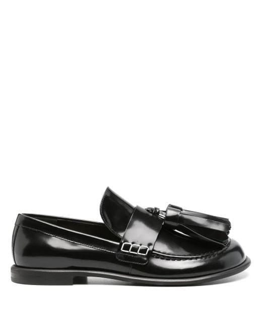 J.W. Anderson Black Tasselled Leather Loafers
