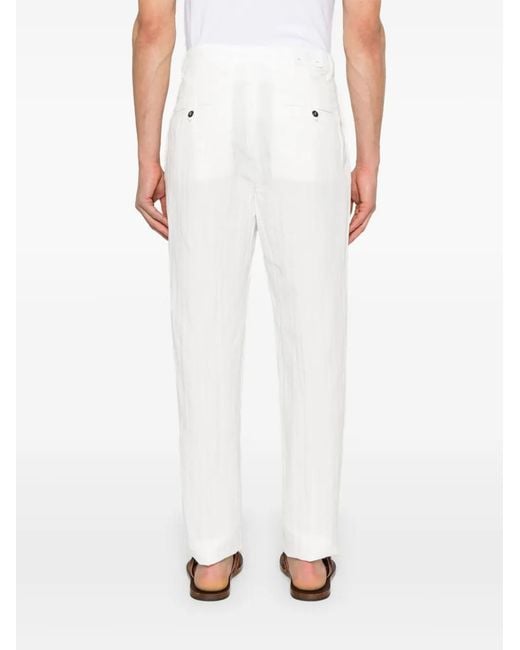 Eleventy White Tapered Chinos for men