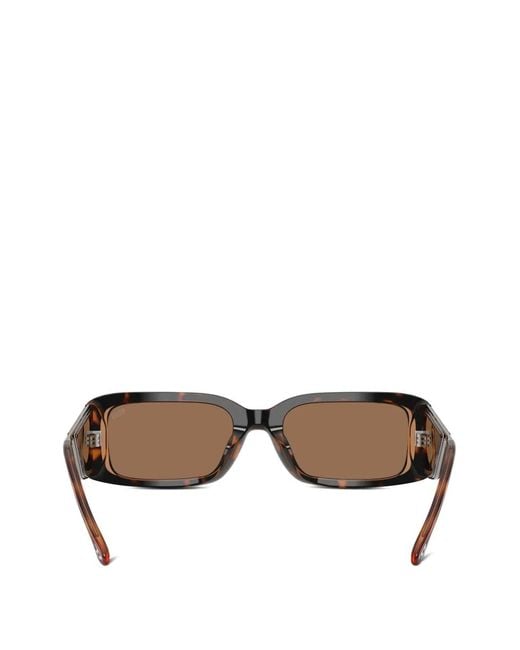 DIESEL Brown Tortoiseshell-Effect Rectangle-Frame Sunglasses
