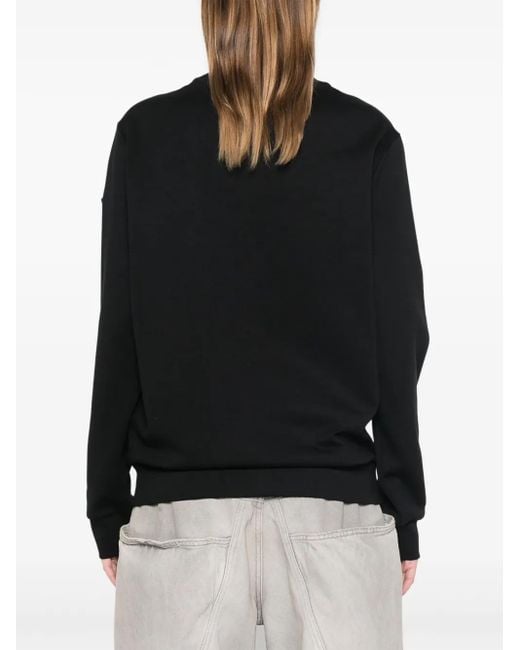 Moncler Black Rick Owens Cotton Sweatshirt, Gender Neutral
