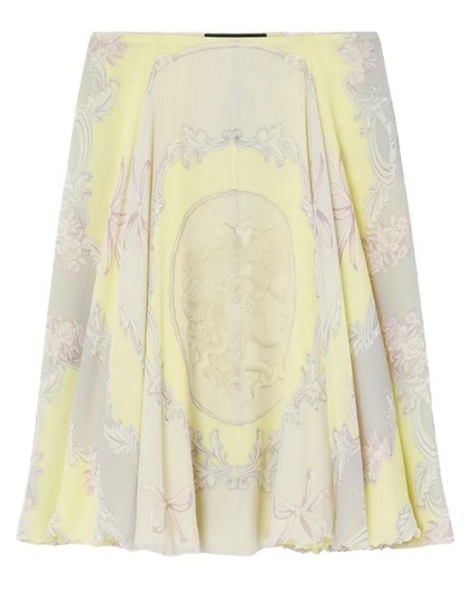 Midi Skirts Versace de color Yellow