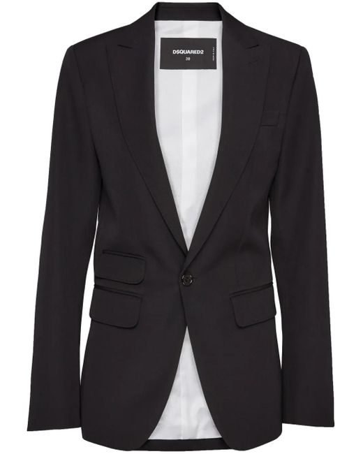 DSquared² Blue Single-Breasted Tailored Blazer