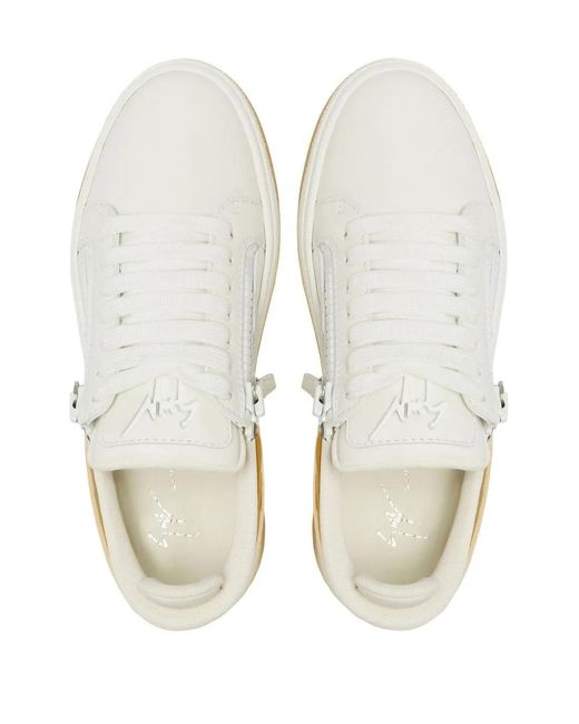 Giuseppe Zanotti White Gz94 Double-Zip Low-Top Sneakers