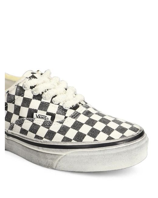 Vans White Otw Era 95 Dst Checkerboard-Print Sneakers for men