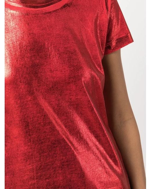Madison Maison Red Metallic Lamina T-Shirt