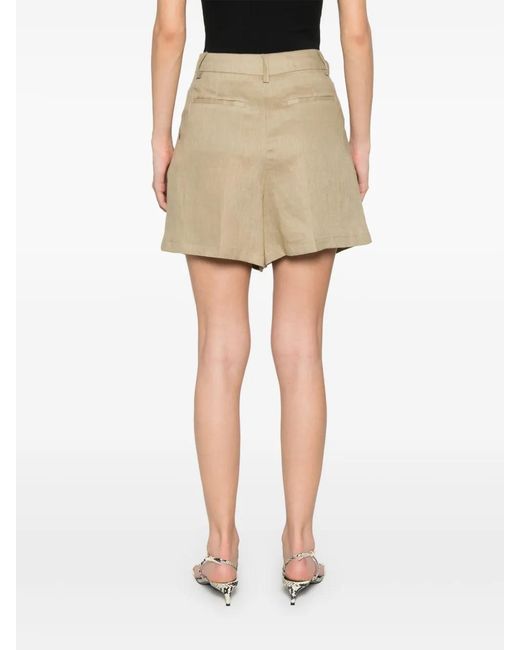 Semicouture Linnen Shorts in het Natural