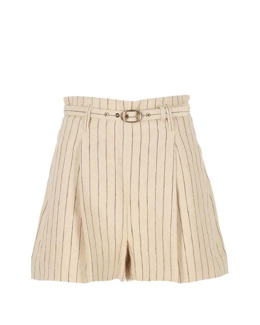 Zimmermann Natural Rebellion Pinstripe Shorts