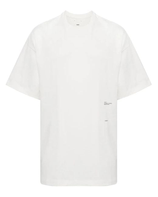 OAMC White Photograph-Print Cotton T-Shirt for men