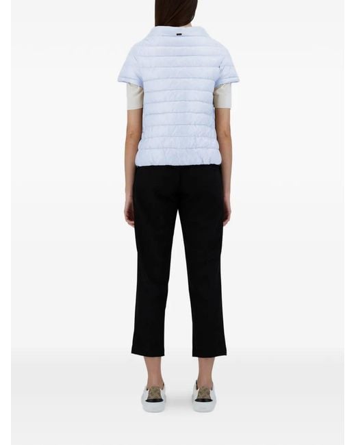 Herno Blue Greta Short-Sleeve Cape