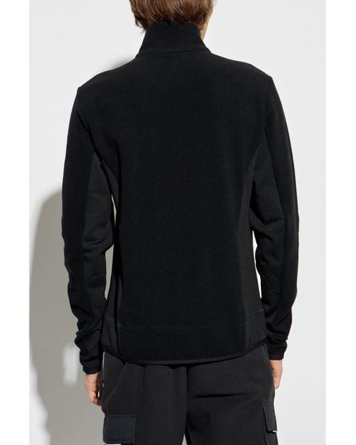 Moncler Black Embroidered Logo Sweater for men