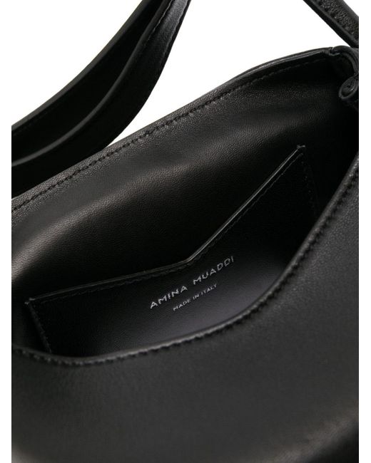 AMINA MUADDI Black Gemini Leather Shoulder Bag