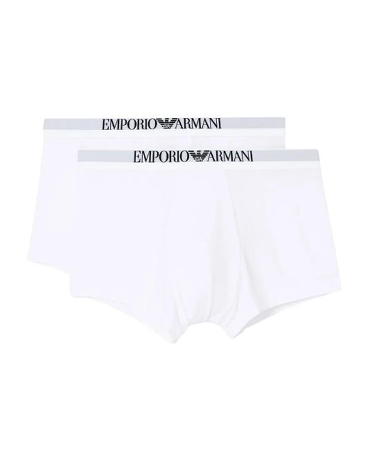 Emporio Armani Boxershorts Mit Logo (2Er-Set) in White für Herren