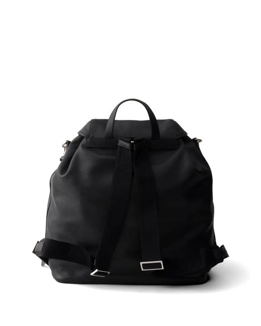 Prada Black Leather Backpack for men