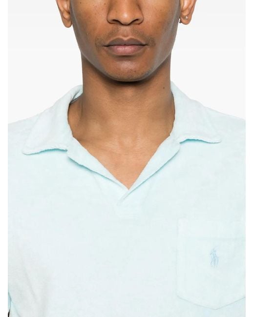 Polo Ralph Lauren Blue Mineral-Dyed Terry T-Shirt for men