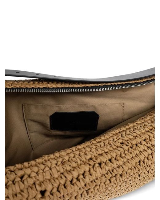 AllSaints White Luna Woven Tote Bag