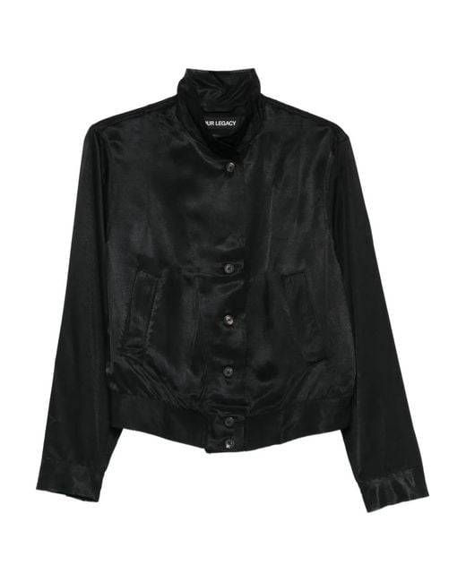 Our Legacy Black Twill Cropped Jacket