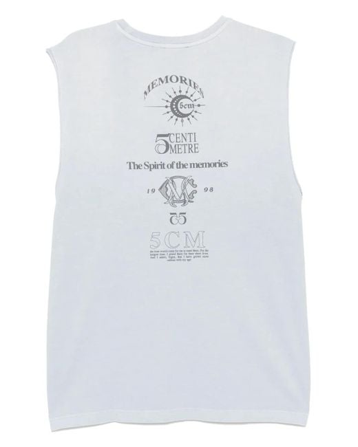 FIVE CM White Logo-Print Vest for men