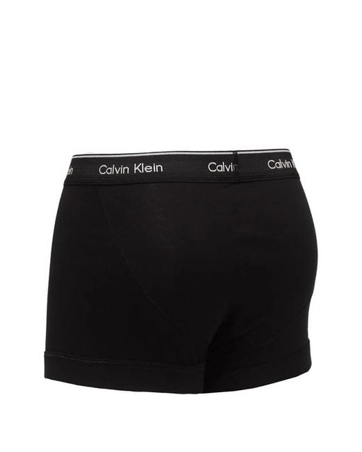 Calvin Klein Purple Logo-Waistband Trunks (Set Of Three) for men
