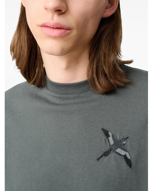 Axel Arigato Gray Micro Bee Bird T-Shirt for men