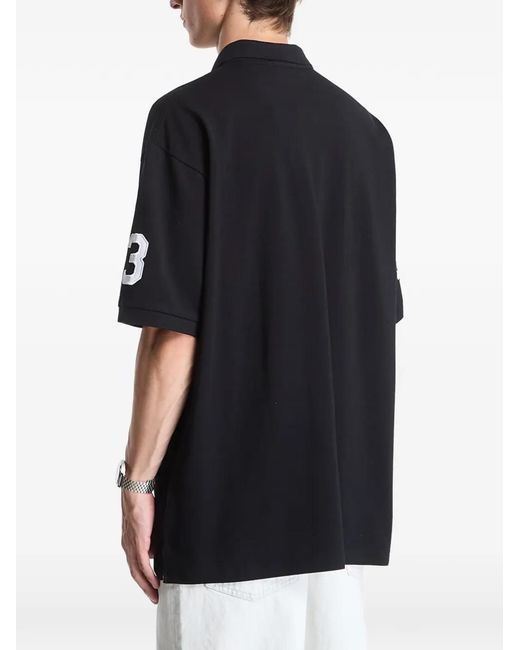 A Bathing Ape Black Large Ape Head Relaxed-Fit Polo Shirt