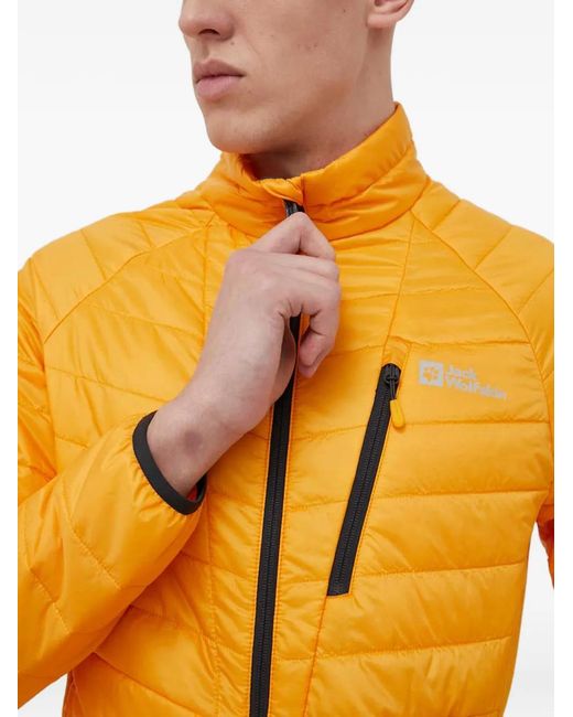 Jack Wolfskin Orange Routeburn Quilted Zip Jacket for men