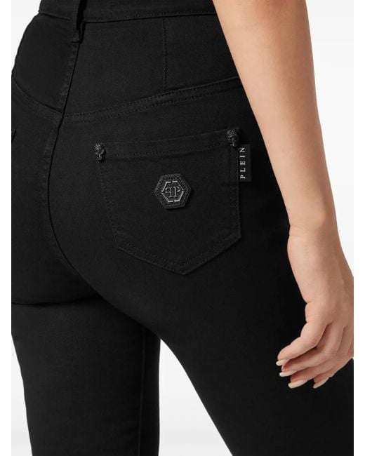 Philipp Plein Black High-Rise Skinny Jeans