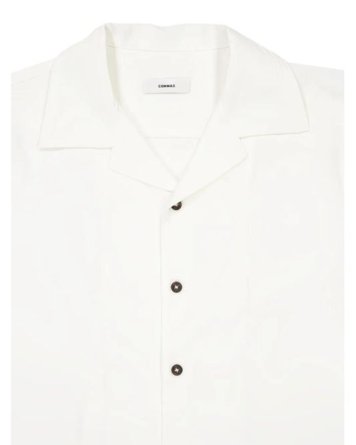 Homme by Michele Rossi White Chemise À Boutonnière Sur Le Devant for men