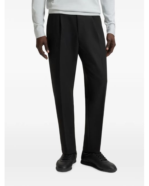 Boss Black Tapered-Fit Trousers for men