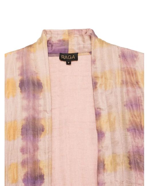 Yavi Pink Tie-Dye Checked Jacket
