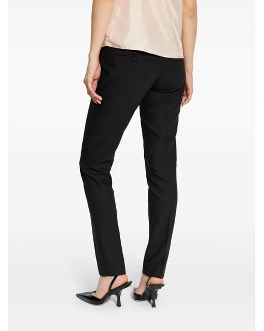 Zadig & Voltaire Black Logo Embellished Mid-Rise Skinny Trousers