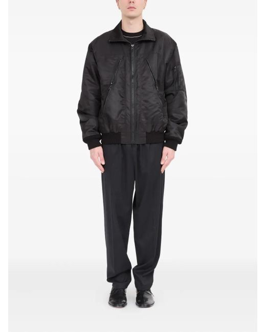MM6 by Maison Martin Margiela Black Stitch-Detail Bomber Jacket for men